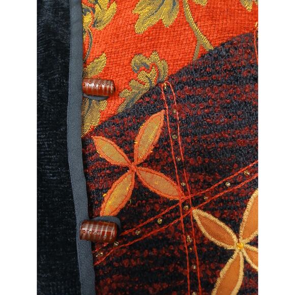 Drapers & Damons Artsy Patchwork Jacket Blazer Women Sz XL Holiday Christmas - Picture 6 of 17